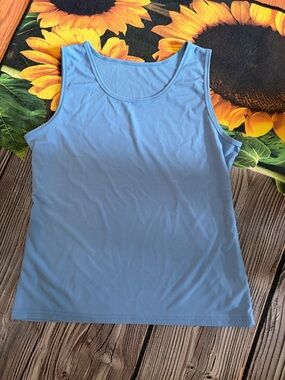 Classic Scoop Neck Tank Top - Light Blue